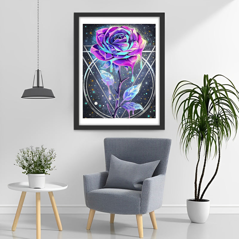 Abstrakte lila Rose Diamond Painting