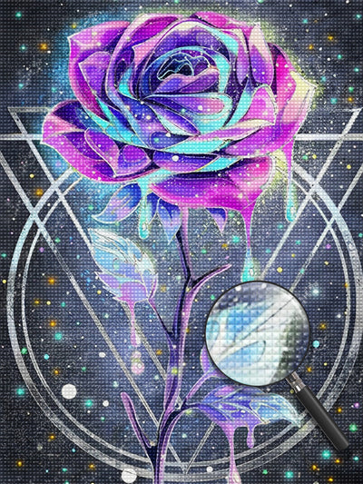 Abstrakte lila Rose Diamond Painting