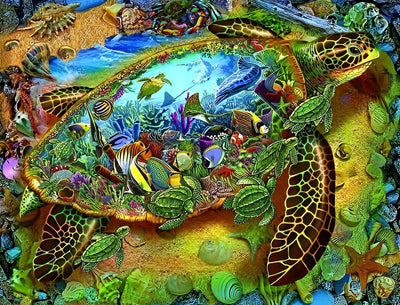 Abstrakte Schildkröte Diamond Painting