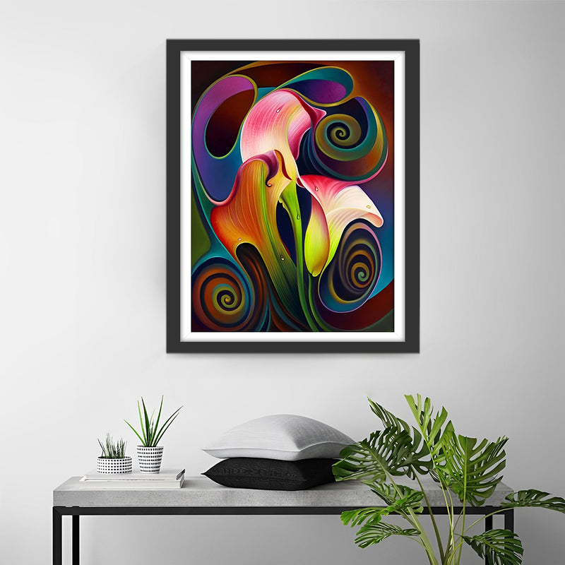 Abstrakte Tulpen Diamond Painting