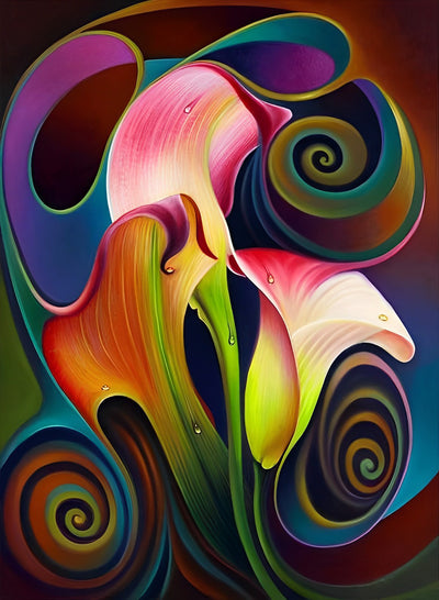 Abstrakte Tulpen Diamond Painting