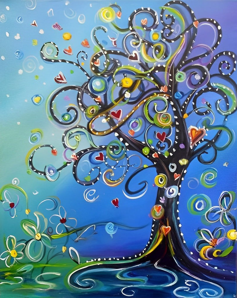 Abstrakter Baum Diamond Painting