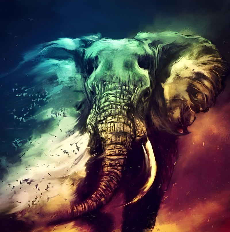 Abstrakter Elefant Diamond Painting