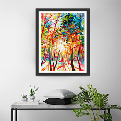 Abstrakter Wald Diamond Painting