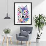 Abstrakter Wolf Diamond Painting