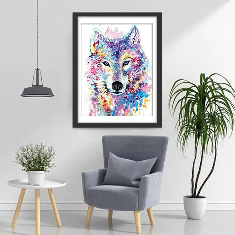 Abstrakter Wolf Diamond Painting