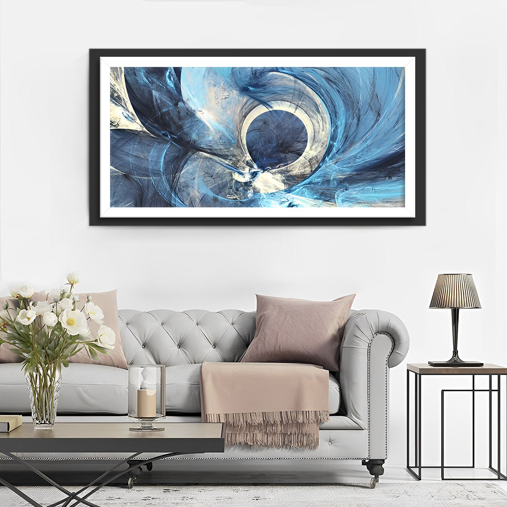 Abstraktes blaues Licht Diamond Painting