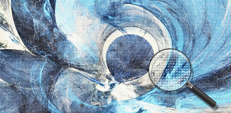 Abstraktes blaues Licht Diamond Painting