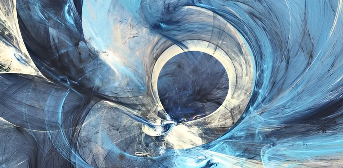 Abstraktes blaues Licht Diamond Painting