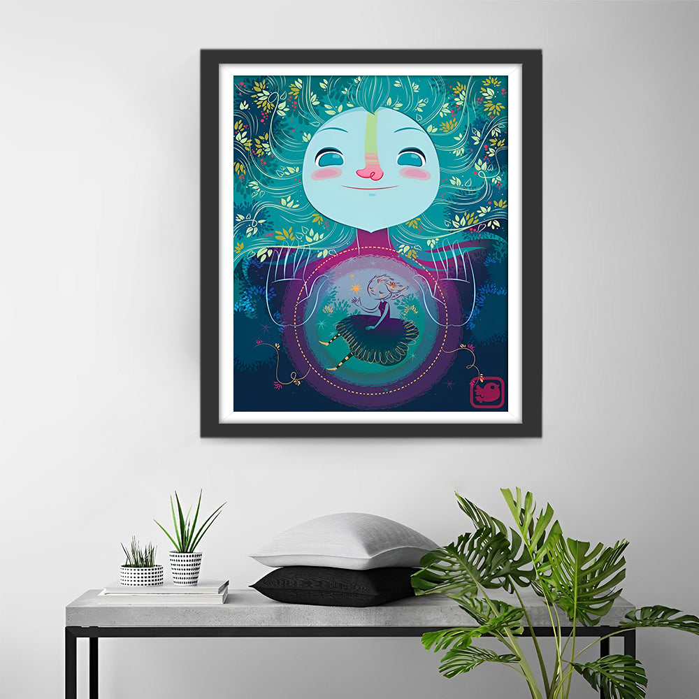 Abstraktes Mädchen Diamond Painting