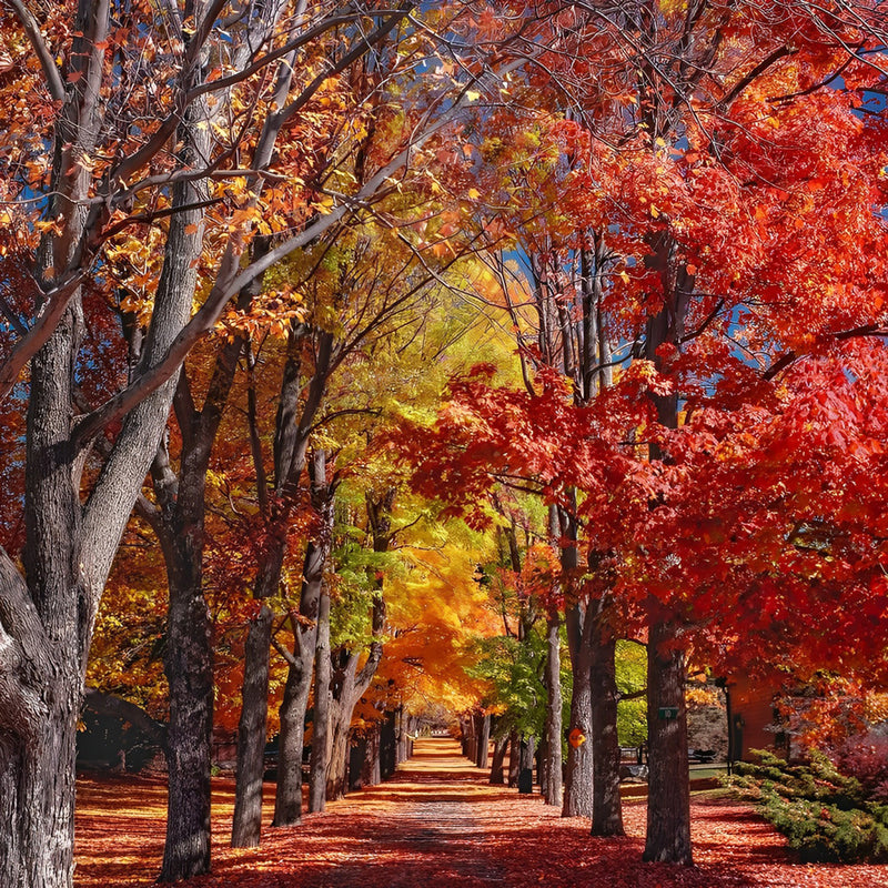 Ahornwald im späten Herbst Diamond Painting