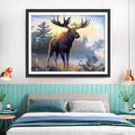 Altes Reh am See im Wald Diamond Painting