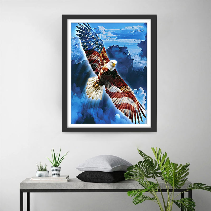 Amerikanische Flagge Adler Diamond Painting