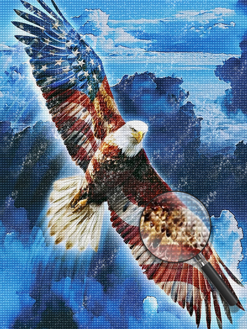 Amerikanische Flagge Adler Diamond Painting