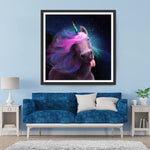 Arrogantes lila Einhorn Diamond Painting