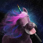 Arrogantes lila Einhorn Diamond Painting