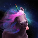 Arrogantes lila Einhorn Diamond Painting