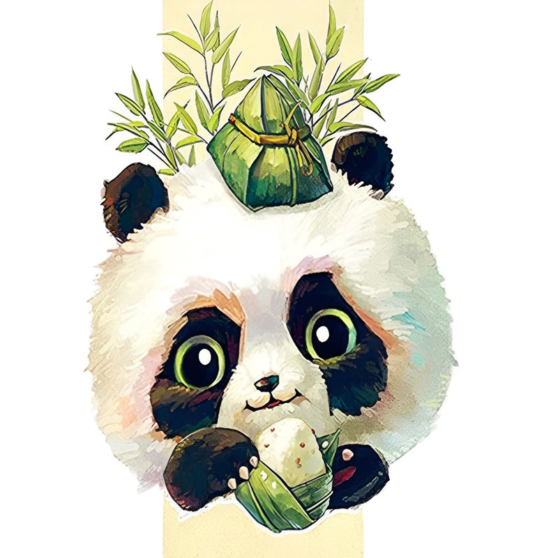 Baby-Panda mit Zongzi Diamond Painting