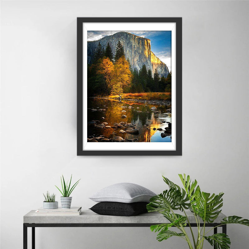 Bach Wald Berg Diamond Painting