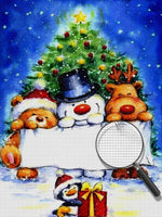 Bär Elch Pinguin Schneemann Weihnachtsgeschenk Diamond Painting