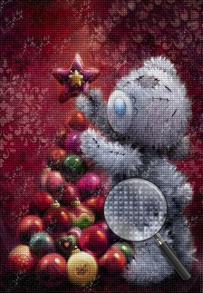 Bär Weihnachtsstern Diamond Painting