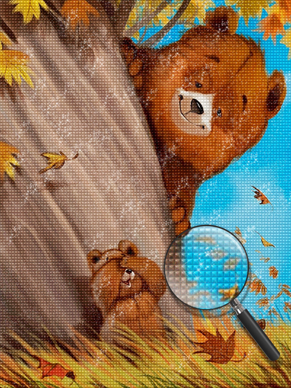 Bärenmutter und Bärchen Diamond Painting