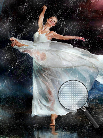 Balletttänzerin im langen Kleid Diamond Painting