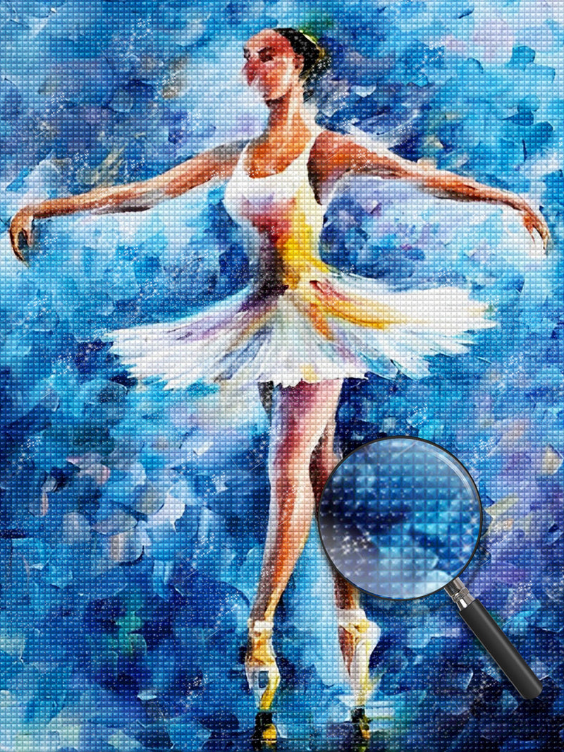 Balletttänzerin im Ölgemälde-Stil Diamond Painting