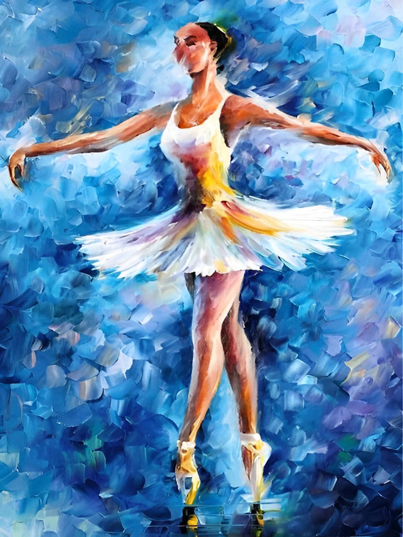 Balletttänzerin im Ölgemälde-Stil Diamond Painting