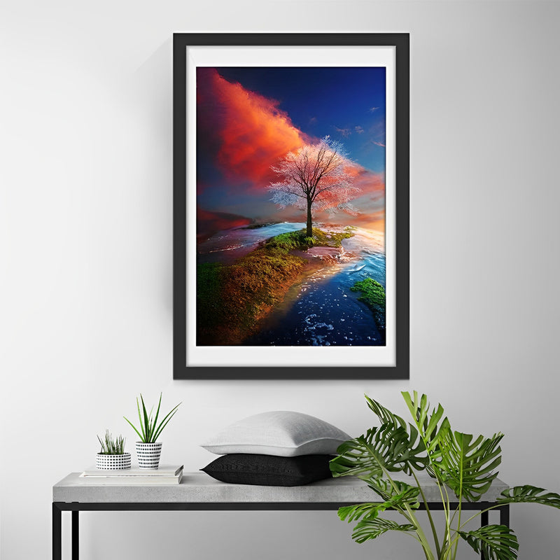 Baum Meer Diamond Painting