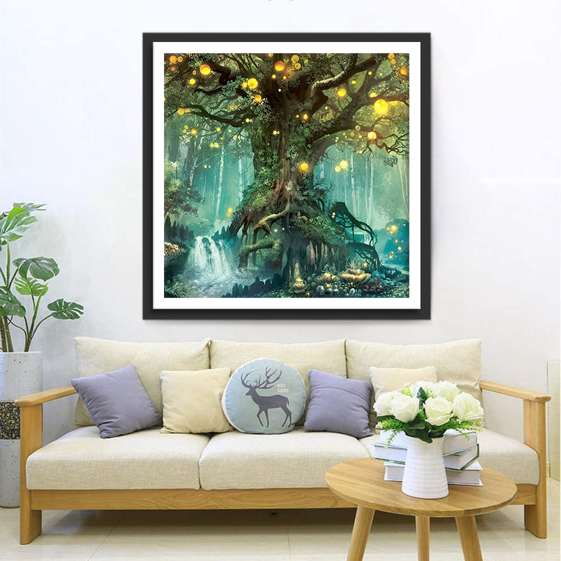 Baum mit Laternen Diamond Painting