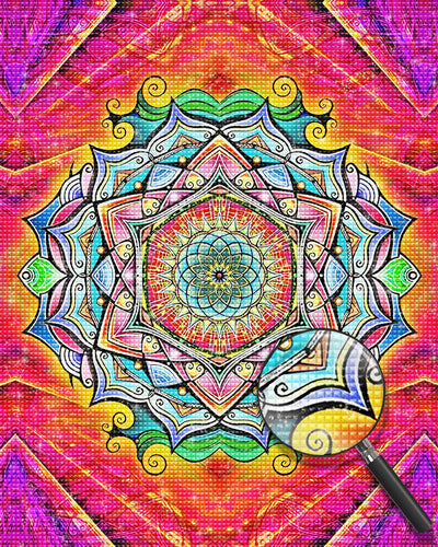 Begeistertes Mandala Diamond Painting