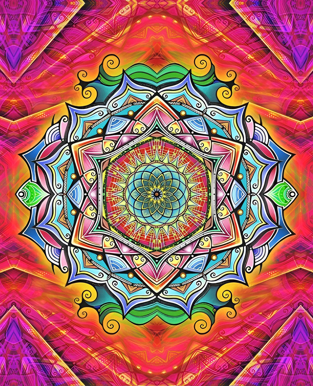 Begeistertes Mandala Diamond Painting