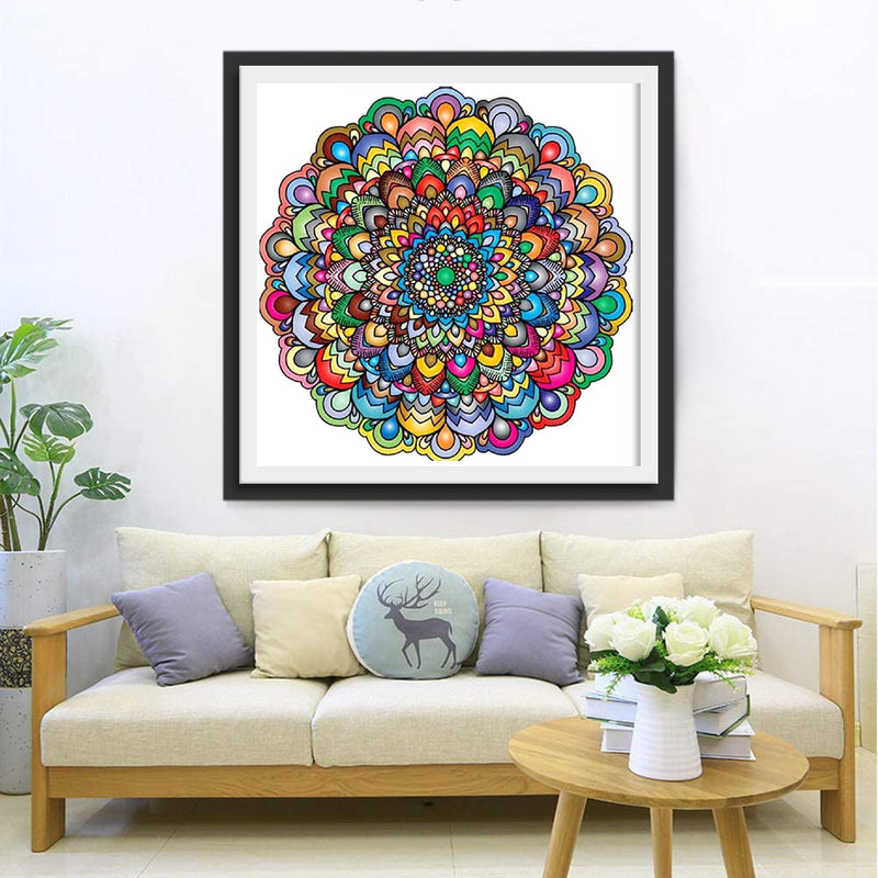 Bemaltes Glas, Mandala Diamond Painting