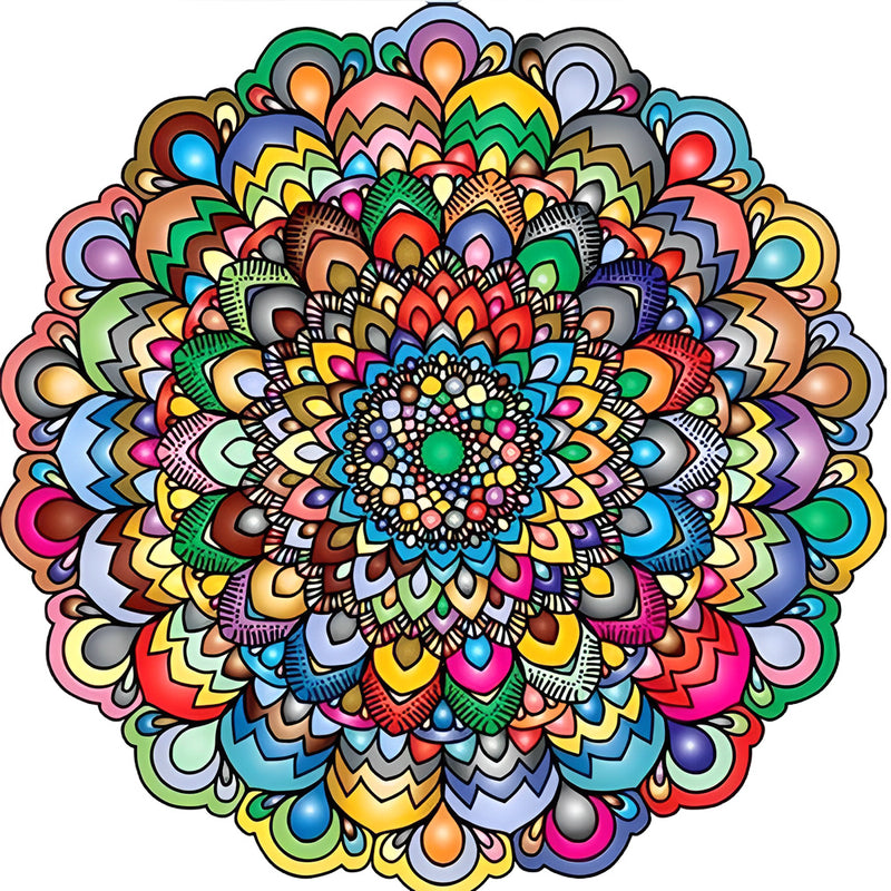 Bemaltes Glas, Mandala Diamond Painting