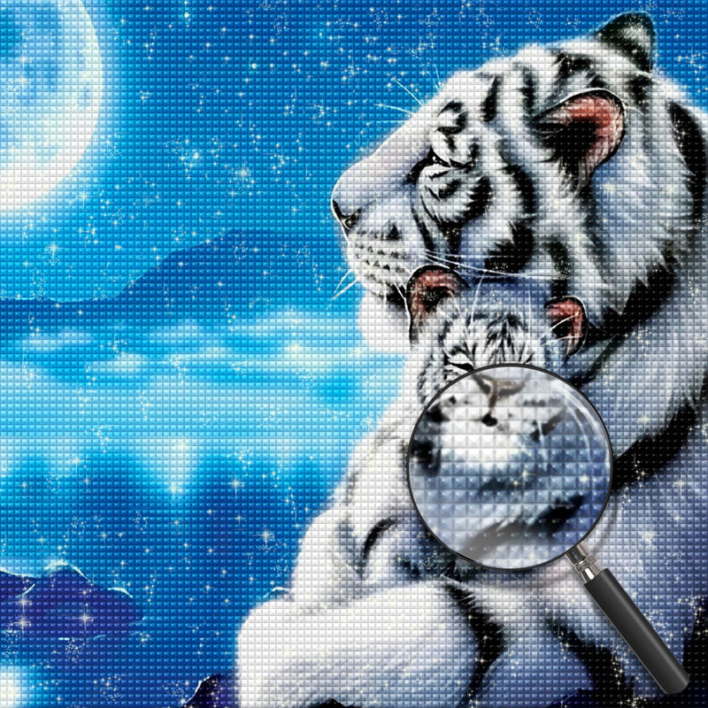 Bengalischer Tiger Mutter und Sohn Diamond Painting