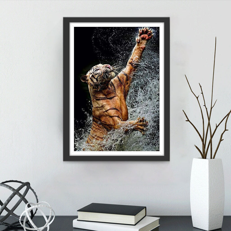 Bengalischer Tiger und Wasser Diamond Painting