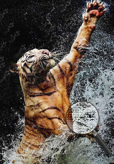 Bengalischer Tiger und Wasser Diamond Painting