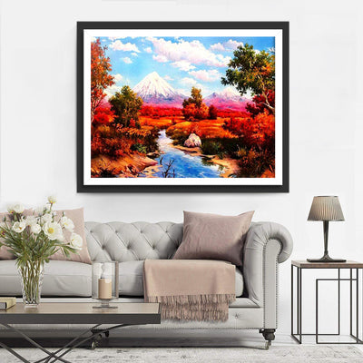 Berg Wald Herbst Diamond Painting