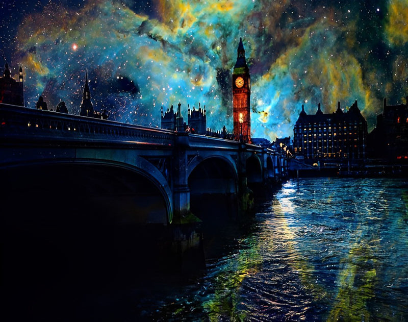 Big Ben bei Nacht Diamond Painting