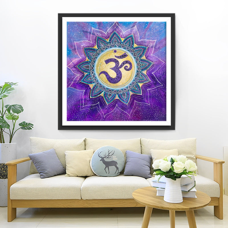 Blau-lila Mandala Diamond Painting