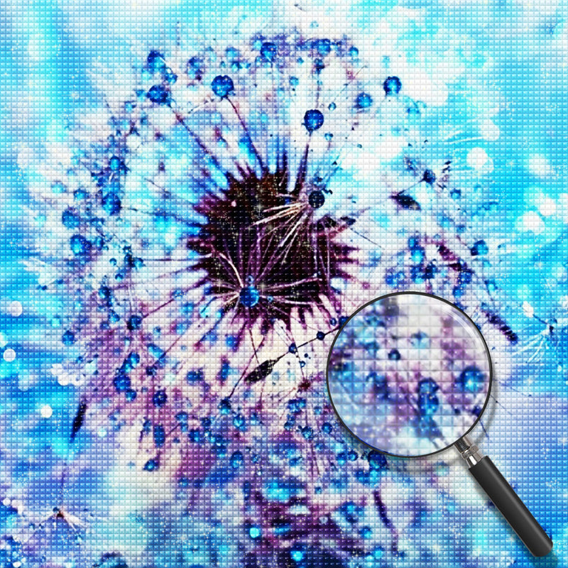 Blaue Eis-Pusteblume Diamond Painting