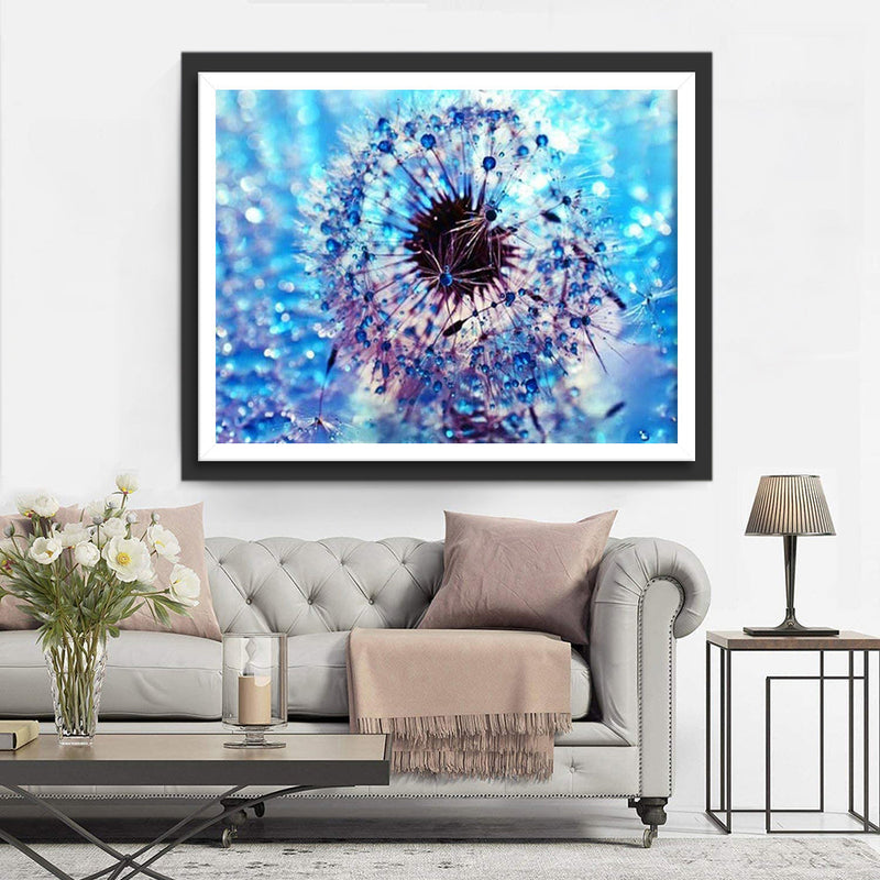 Blaue Eis-Pusteblume Diamond Painting