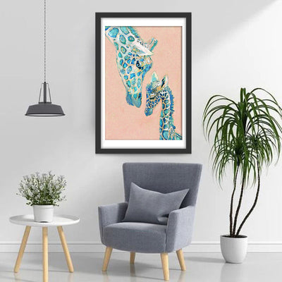 Blaue Giraffen Diamond Painting