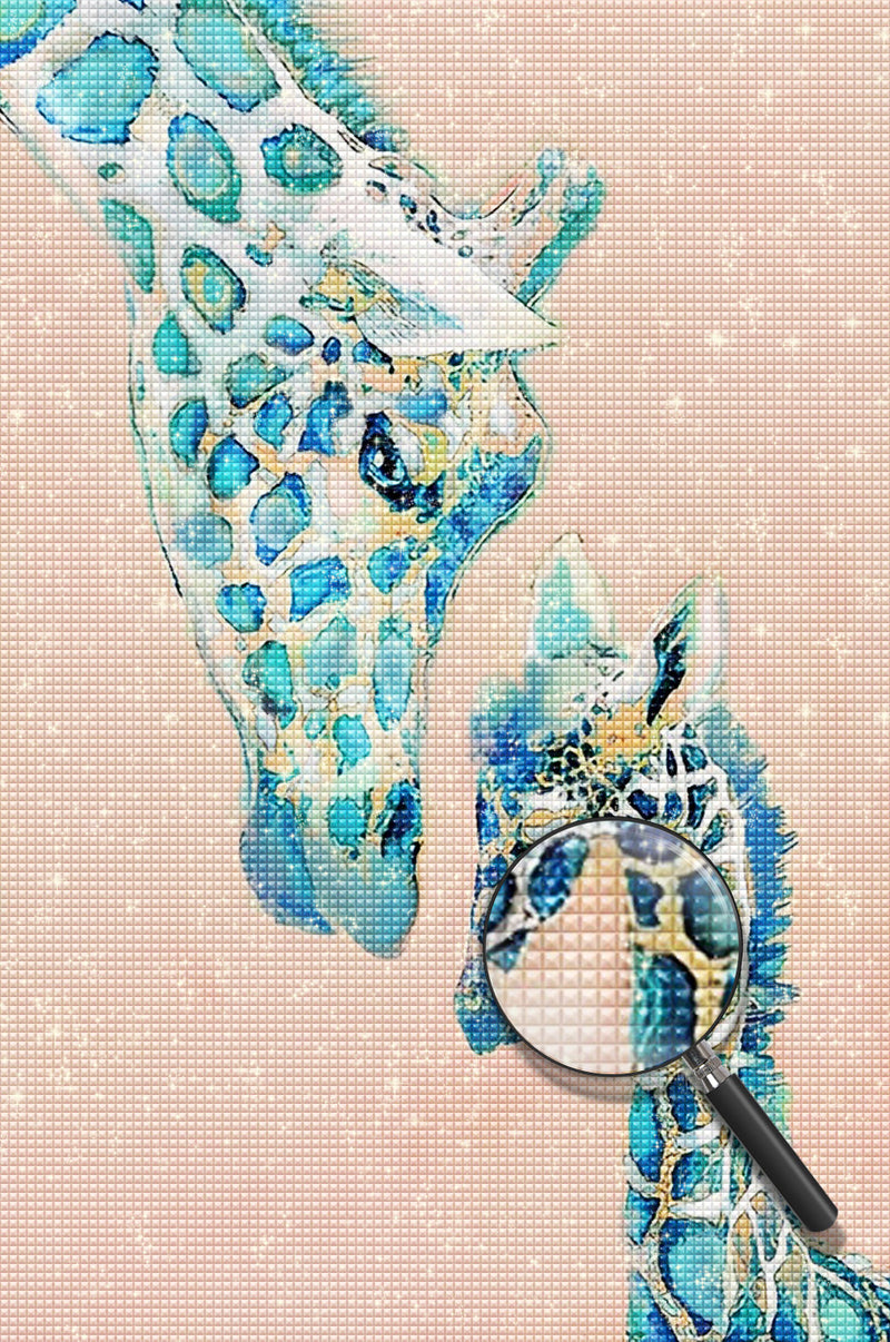 Blaue Giraffen Diamond Painting