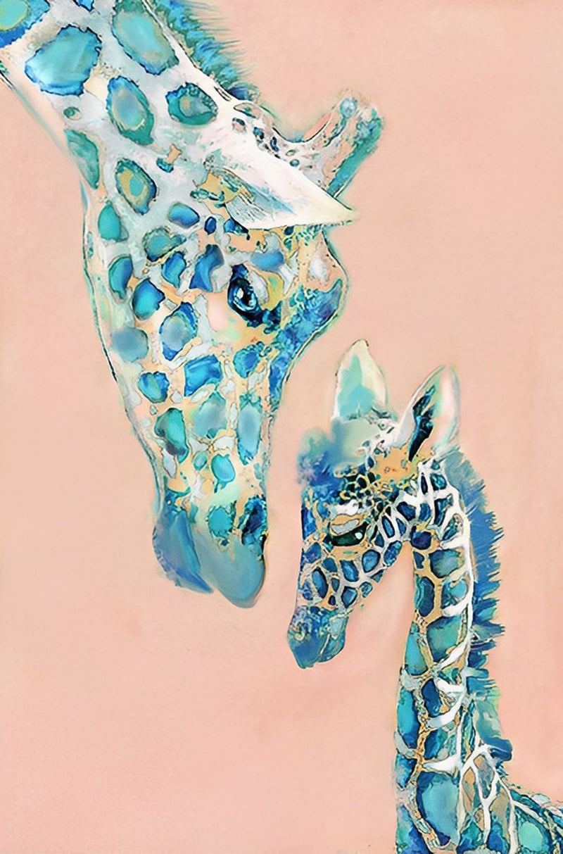 Blaue Giraffen Diamond Painting