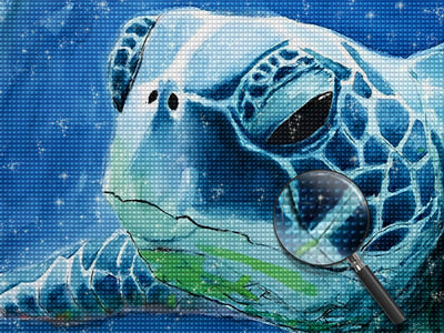 Blaue Schildkröte Diamond Painting