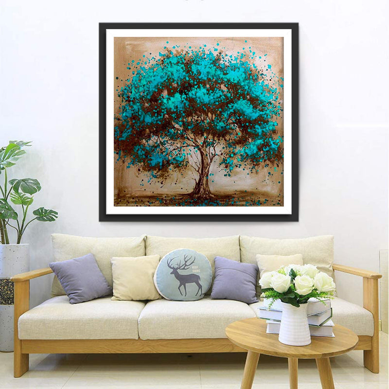 Blauer Baum Diamond Painting