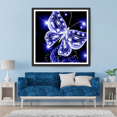 Blauer Kristall-Schmetterling Diamond Painting