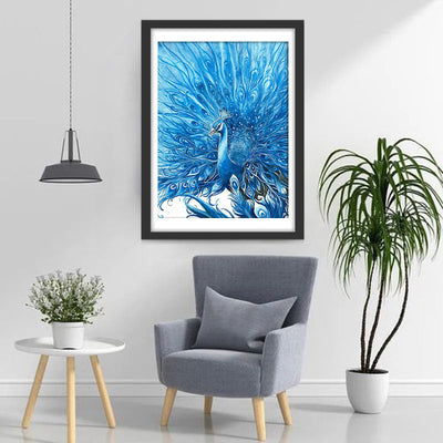 Blauer Pfau Diamond Painting